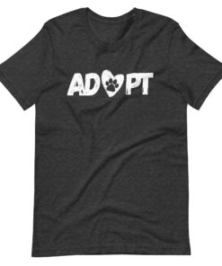 Adopt Pet Lover Grey Tee