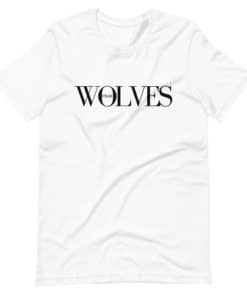 wolves clean white tee