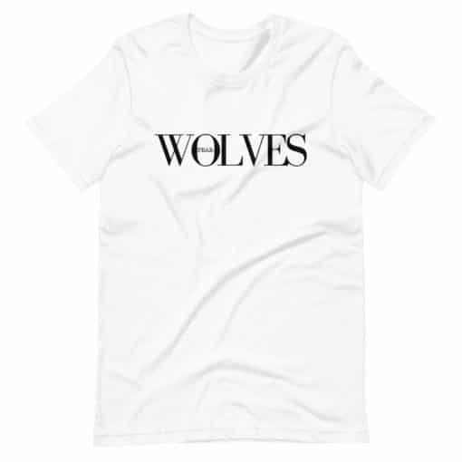 wolves clean white tee